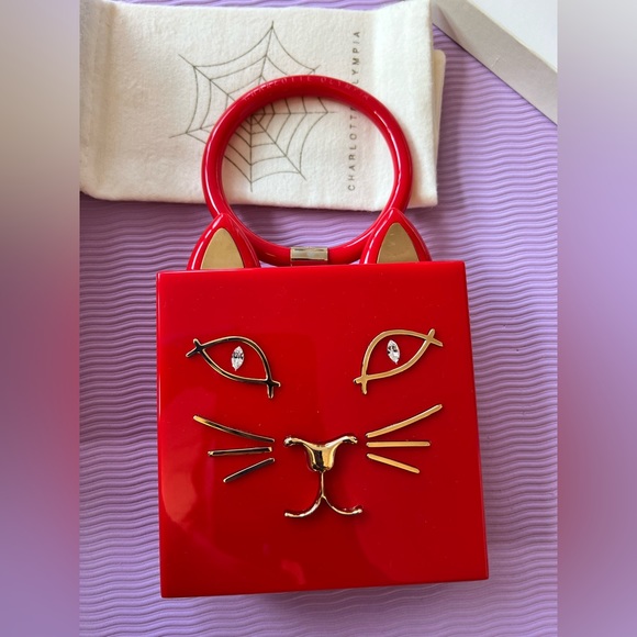 Charlotte Olympia Bags Charlotte Olympia Kitty Clutch Poshmark
